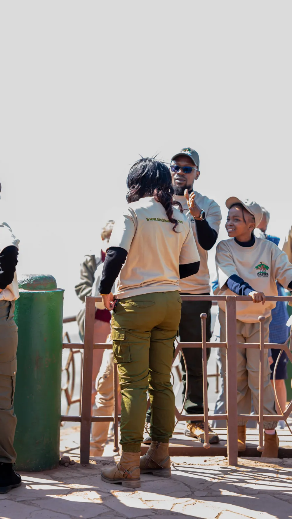 Dastel Tour and Safaris guides welcoming travellers at a viewpoint
